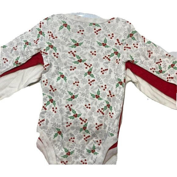 Baby Kiss My First Christmas 3-Piece Cotton Tulle Holly Red One Pieces-3… - Picture 8 of 12